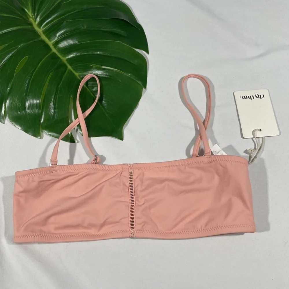 NWT $45 Rhythm. [ Small ] My Bandeau‎ Bikini Top in Flamingo Pink